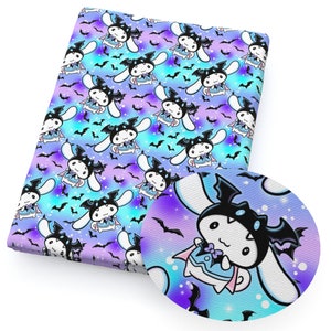 Sanrio Cinnamoroll Fabric Cartoon Anime Polyester Cotton Fabric By The Half Meter