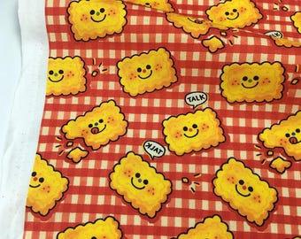 Tkanina Cartoon Cookie Fabric, 100% bawełny, na pół jarda