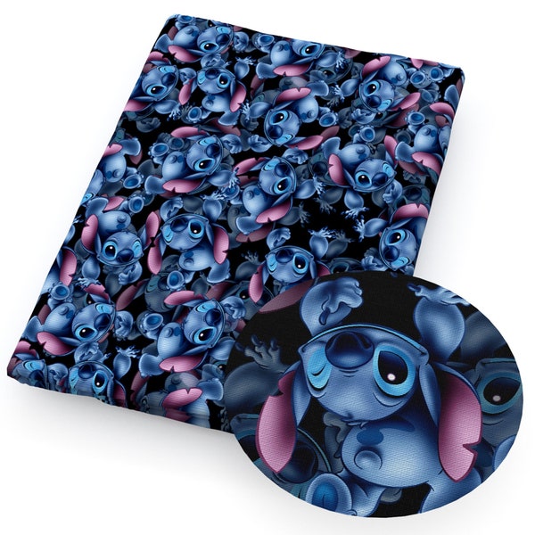 Stitch and Aladdin Fabric Lilo & Stitch Fabric Blue Koala Fabric Cartoon Anime Cotton Fabric By The Half Meter