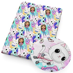 Dollhouse Fabric Cat Fabric Kitty Fabric Cartoon Anime Polyester Cotton Fabric By The Half Yard