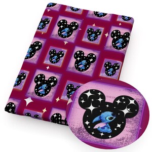 Stitch Fabric Lilo & Stitch Fabric Blue Koala Fabric Cartoon 100% Cotton Fabric By The Half Yard