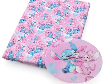 Stitch Fabric Lilo & Stitch Fabric Blue Koala Fabric Cartoon 100% Cotton Fabric By The Half Yard