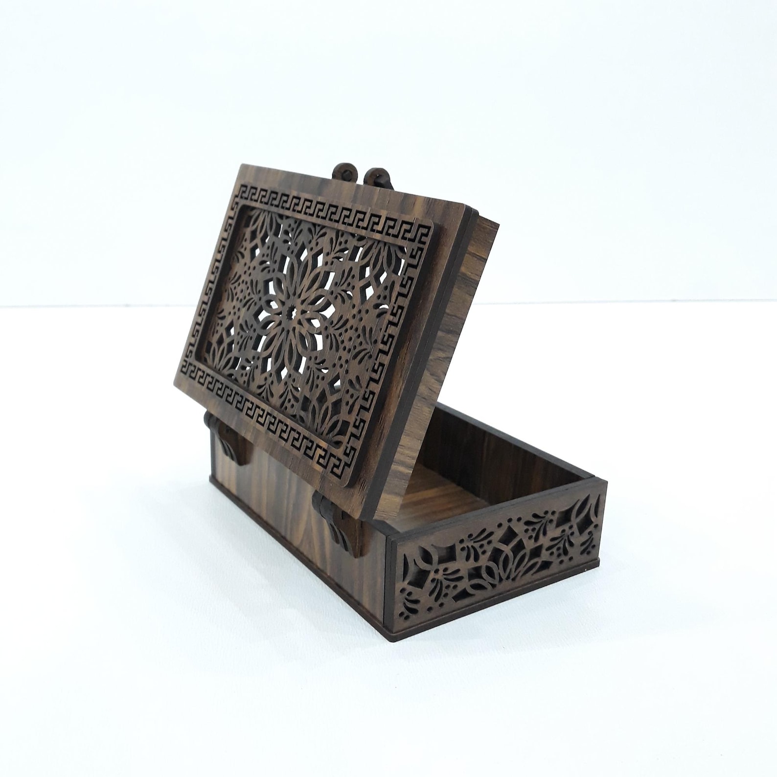 Wooden Gift Box With Flap Lid and Lock Laser Cut File Svg Dxf Ai ...