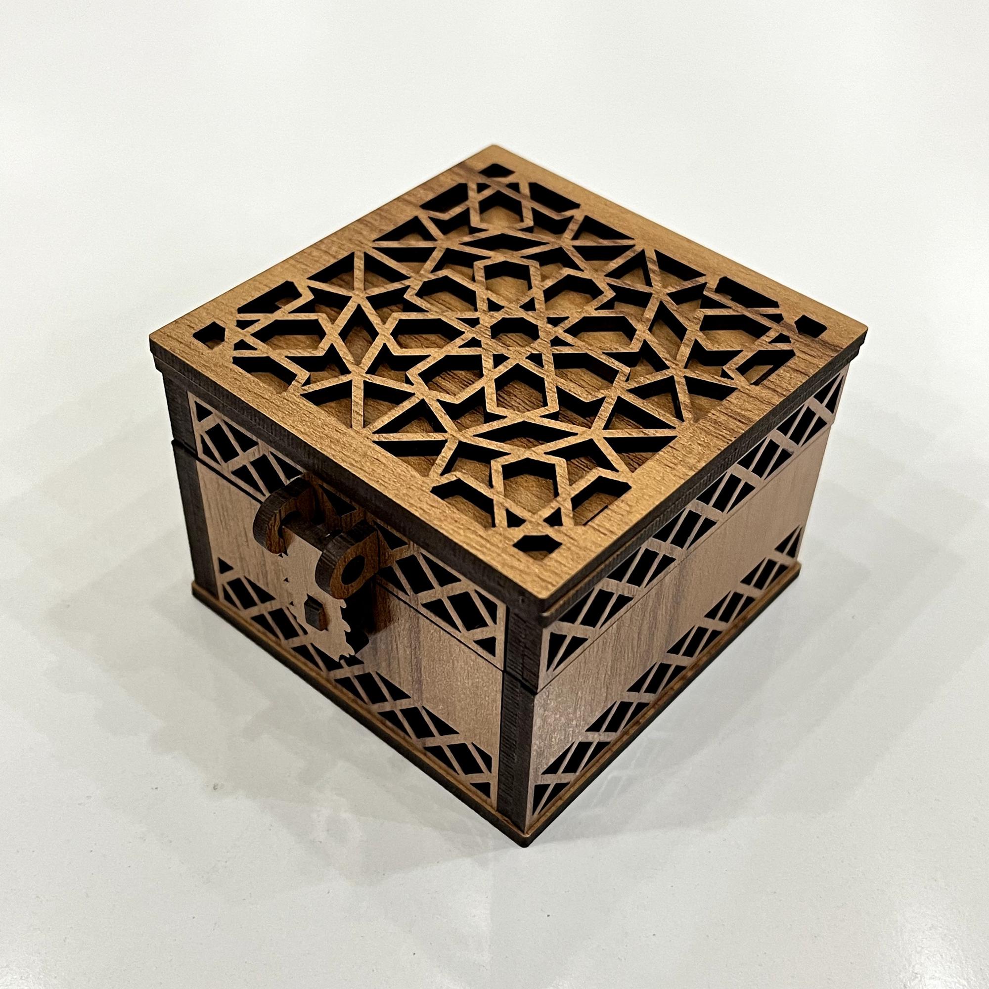 Laser Cut Wooden Gift Box With Lid and Hinge for 3mm 4mm 1/8inch Svg ...