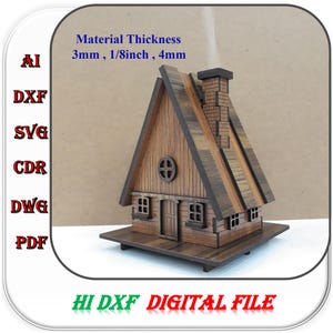 Houten wierookhouder lasersnijden bestand, 3 mm 4 mm 1/8 inch houten terugstroom wierookbrander Svg Dxf Ai