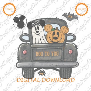 School Boo Bus Png | Happy Halloween Png | Bus Driver Png | Back To School Png | Halloween School Bus Driver | Sublimation Design