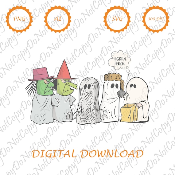 I Got A Rock Png | Funny Ghost Png | Trick Or Treat Png | Great Pumpkin Believer Svg | Halloween Peanuts Png | Spooky Season Png