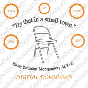 Digital Download | Folding Chair Png | Cricut Cut Files | Riverboat Montgomery | Alabama Chair Slam Png | August 5 | Folding Chair Svg