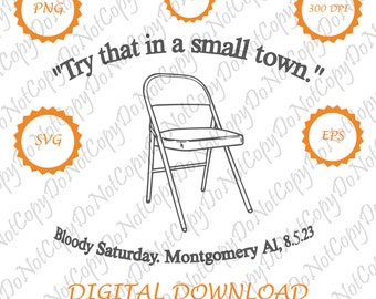 Descarga digital / Silla plegable Png / Cricut Cut Files / Riverboat Montgomery / Alabama Chair Slam Png / 5 de agosto / Silla plegable Svg