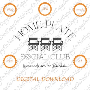 Home Plate Social Club | Baseball Png | Softball Shirt Svg | Loud And Proud | Baseball Season Svg | Baseball Mom | Home Plate Png