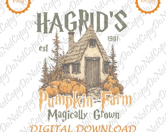 Hagrid's Pumpkin Farm Sweatshirt, Cozy Fall Apparel, Halloween Wizard Tee, Pumpkin Patch Gift for Fans