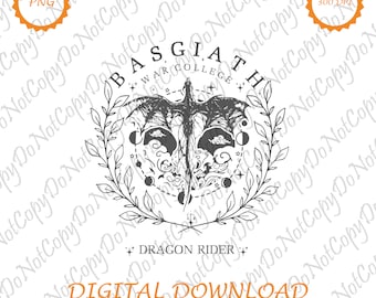 Basgiath war PNG | I Am The Sky Png | Bookish Merch Png | Digital Download | Basgiath Digital File