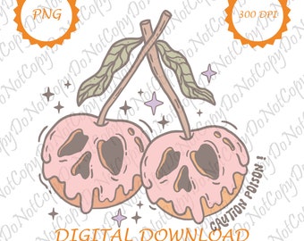 Halloween Sarcastic Poison Cherry | Halloween Shirt | Digital Download | Sarcastic Png | Groovy Halloween Designs
