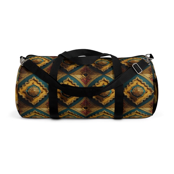 Seesack Gold Lingam Design Seesack Indische Textile Duffel Textil Deigned Indian Inspiriert Seesack Reise Handgepäck Weekender Bag