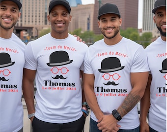 T-Shirt für den Junggesellenabschied | T-Shirt für das Bräutigam-Team, personalisiertes T-Shirt für den Junggesellenabschied, T-Shirt für den zukünftigen Bräutigam, Junggesellenabschied, T-Shirt für den Junggesellinnenabschied, Gentleman