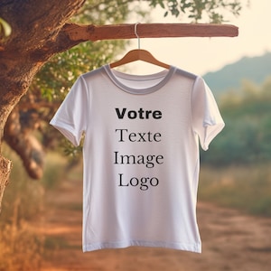 Personalized t-shirt with text / Customizable t-shirt with photo / Personalized t-shirt with logo / humor t-shirt