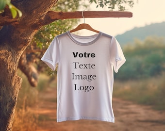 Personalized t-shirt with text / Customizable t-shirt with photo / Personalized t-shirt with logo / humor t-shirt