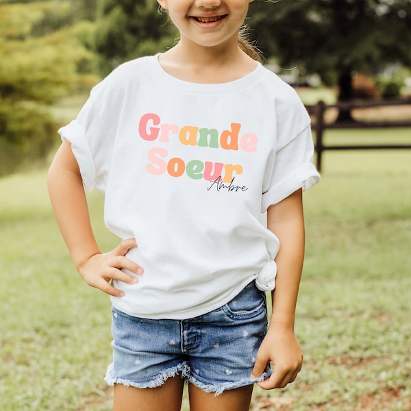 Personalized Pregnancy Announcement T-shirt | I'm going to become a Big Sister, Family Birth Announcement, Eco-Friendly Cotton Top Unique Gift