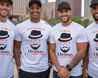 Junggesellenabschied Gentleman T-Shirt, Bräutigam Team, Personalisiertes Junggesellenabschied T-Shirt, Zukünftiger Bräutigam T-Shirt, Junggesellenabschied, Junggesellinnenabschied T-Shirt, Gentleman