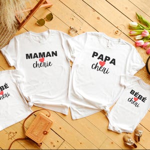 Matching Family T-Shirt - Personalized Gift for Dad, Mom and Baby - Family of Love Set - Duo or Trio to Compose