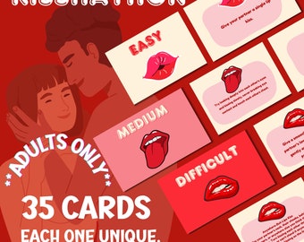 Adult Games, Date Night, Drinking Game, intimacy cards for two, couple game night, Romantic Game Ideas, Anniversary Gift for boyfriend