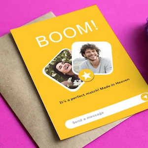 Bumble-kaart, Bumble dating-app-kaart, Its a Match-kaart Vouwkaart, Afdrukbare leuke kaart, Instant download, Wenskaart, Gepersonaliseerde kaart