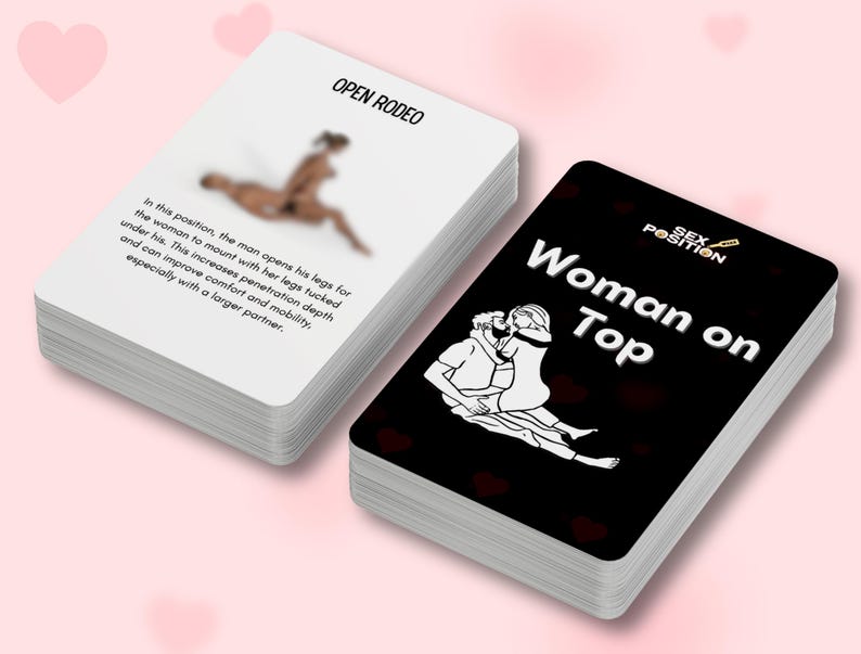 Woman on Top Sex position game card, 53 Kamasutra card Games for couple, Printable Adult Sex Game Romantic Couple, Naughty Gift for Him image 5
