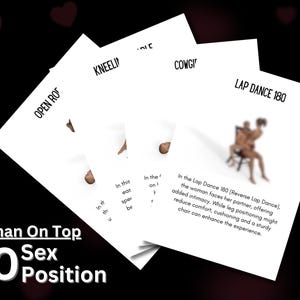 Woman on Top Sex Position Game Card, 53 Kamasutra Card Games for Couple(02)