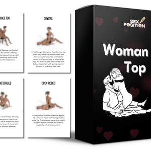 Woman on Top Sex position game card, 53 Kamasutra card Games for couple, Printable Adult Sex Game Romantic Couple, Naughty Gift for Him image 3
