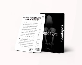 Bondage Game for Couples – 35 BDSM Cards with Dominance & Submission Dares | Punishment Challenges, Dirty Adult Game for Intimate Date Night