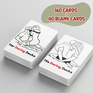 Separate Erwachsenenpaar-Kartensätze, Paarspiel, Sexy Erwachsenengeschenke für sie, Intimitätsspiele für Paare, Konversations-Vorspiel-Spielkarten
