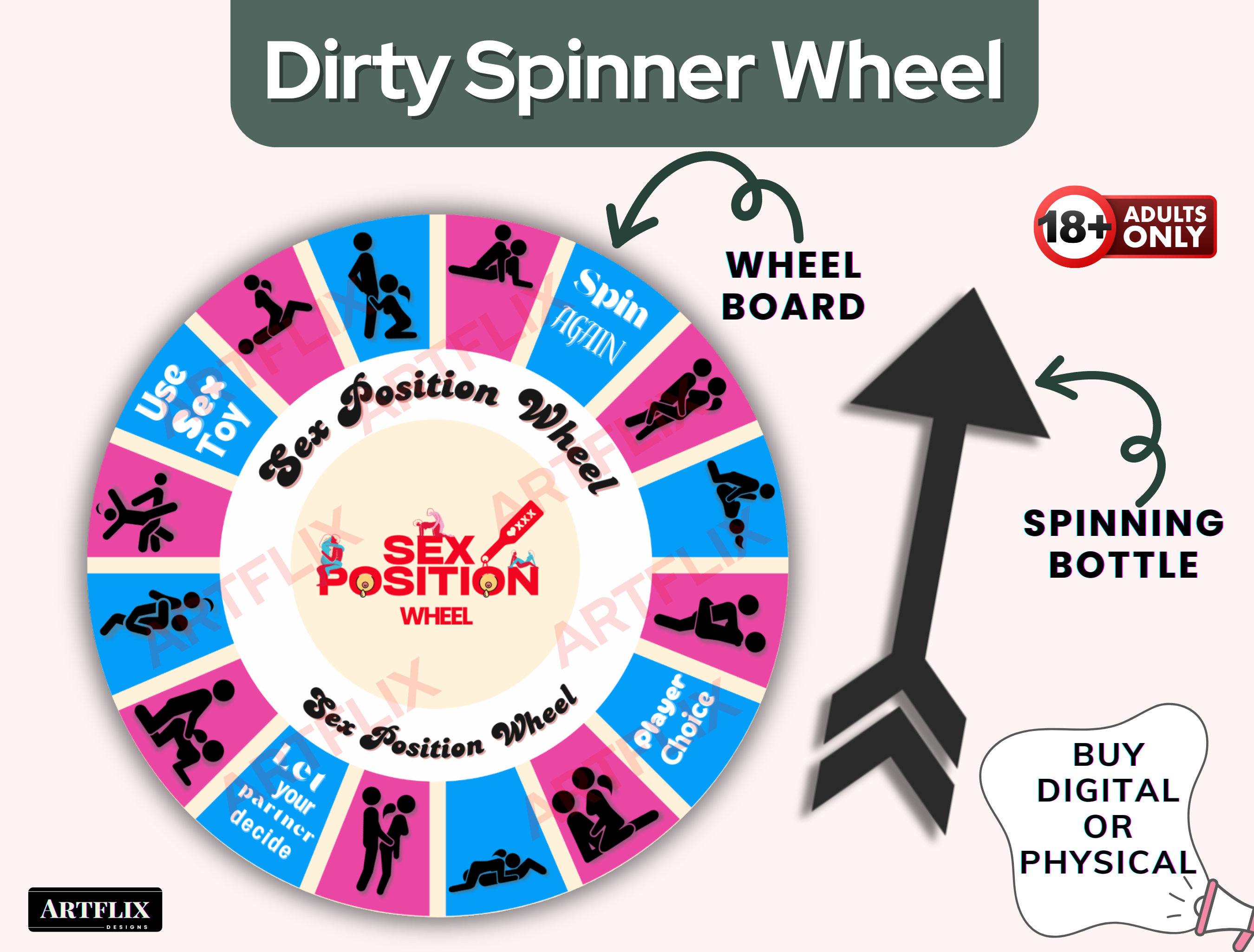 Sex position spinner game spin the bottle drinking board games adult