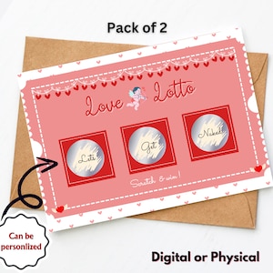 Cartes à gratter personnalisées, lot de 2 cartes à gratter Rendez-vous, cadeau d'anniversaire pour lui, cadeau pour petit ami, cadeau pour couple, carte à gratter