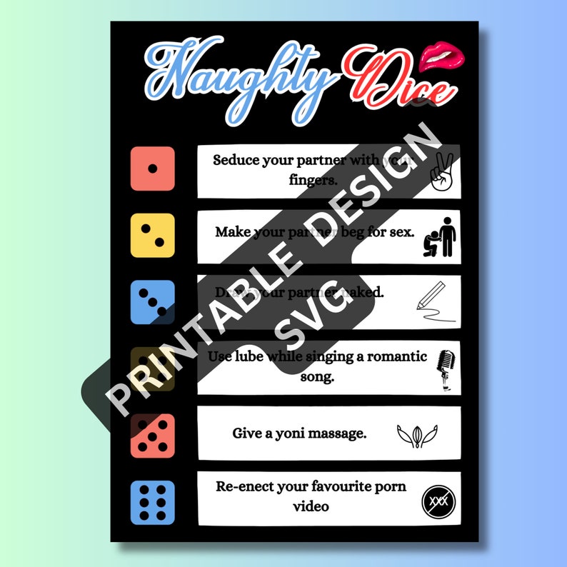 Dirty Dice Couple Game : jeu de cartes romantique pour adultes (PDF imprimable) image 10