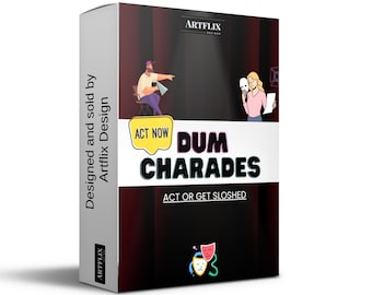 Dumb Charades Dirty Adult Game Cards, Funny Printable card games, Date Night Games, New Year Christmas Family & Friendly Party Games
