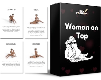 Woman on Top Sex position game card, 53 Kamasutra card Games for couple, Printable Adult Sex Game Romantic Couple, Naughty Gift for Him