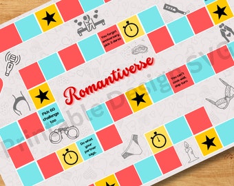 Juegos de mesa para parejas, juegos de cartas picantes para adultos, juegos para citas románticas, juego de mesa imprimible, juego de cartas para beber, juego de dados picante para dos