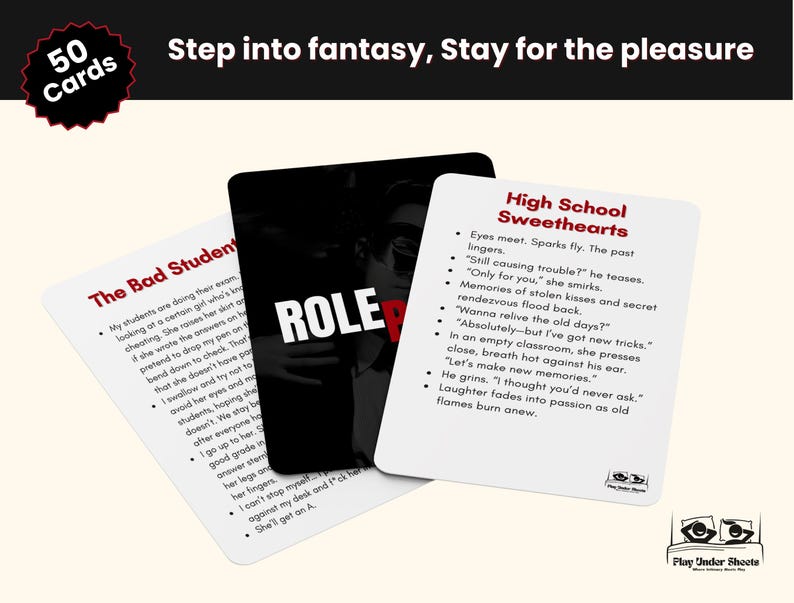 Cheating Deck Roleplay Card Game for Couples: 50 Romantic & Spicy Scenarios (digital ...