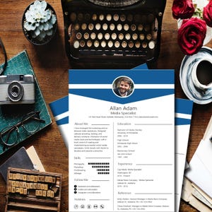 Media Resume Template, Minimalist Resume, Friendly Resume Template Word,  Simple Resume, Basic Resume, Cv Resume Template, Word, Google Docs