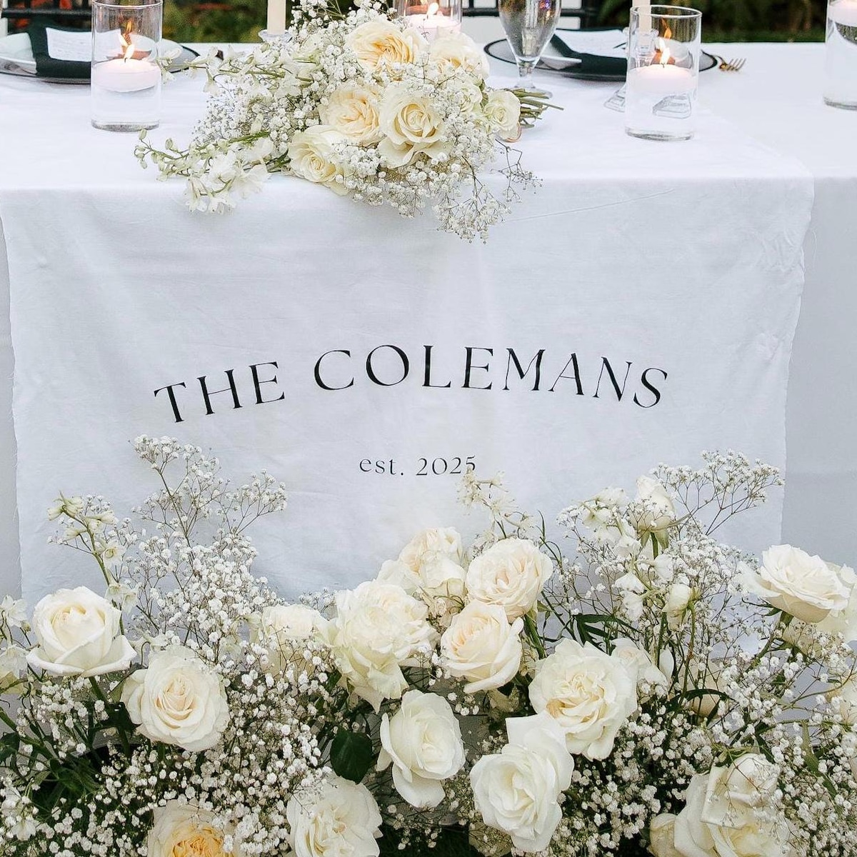 Personalized Last Name Wedding Flag