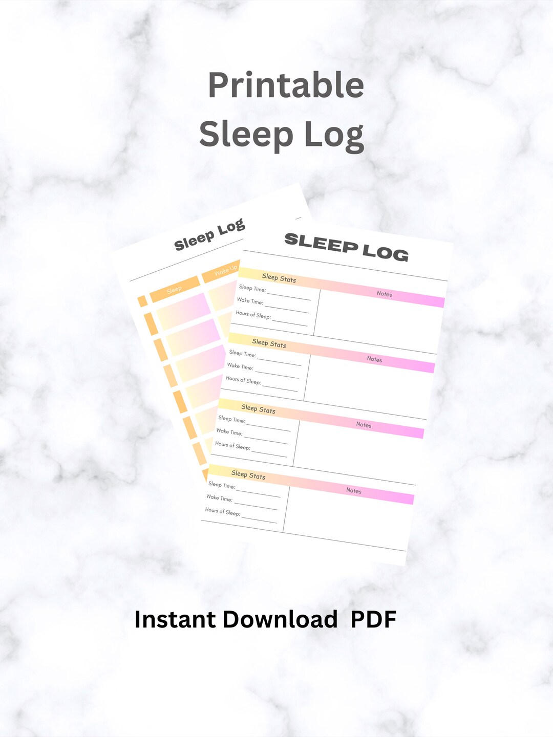 Printable Sleep Log - Etsy