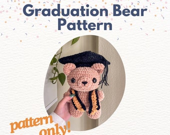 PATTERN ONLY for a Graduation Bear Crochet Amigurumi Plush