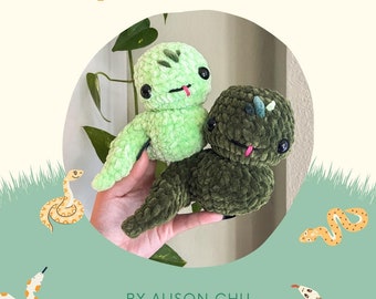 PATTERN ONLY for Baby Snake Crochet Amigurumi Plush