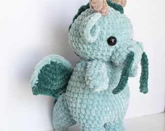 MADE TO ORDER Standing Dragon Crochet Plushie Amigurumi Stuffed Animal | Custom Order, Gifting, Personalized Gift!