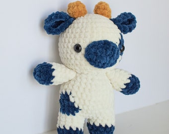 MADE TO ORDER University of California Cow Crochet Plushie Amigurumi Stuffed Animal