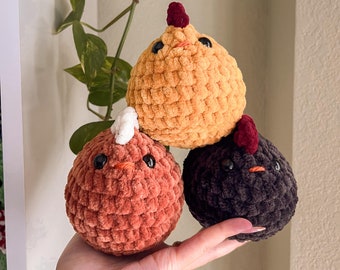 MADE TO ORDER Baby Chicken Crochet Plushie Amigurumi Stuffed Animal | Custom Order, Gifting, Personalized Color Choice!