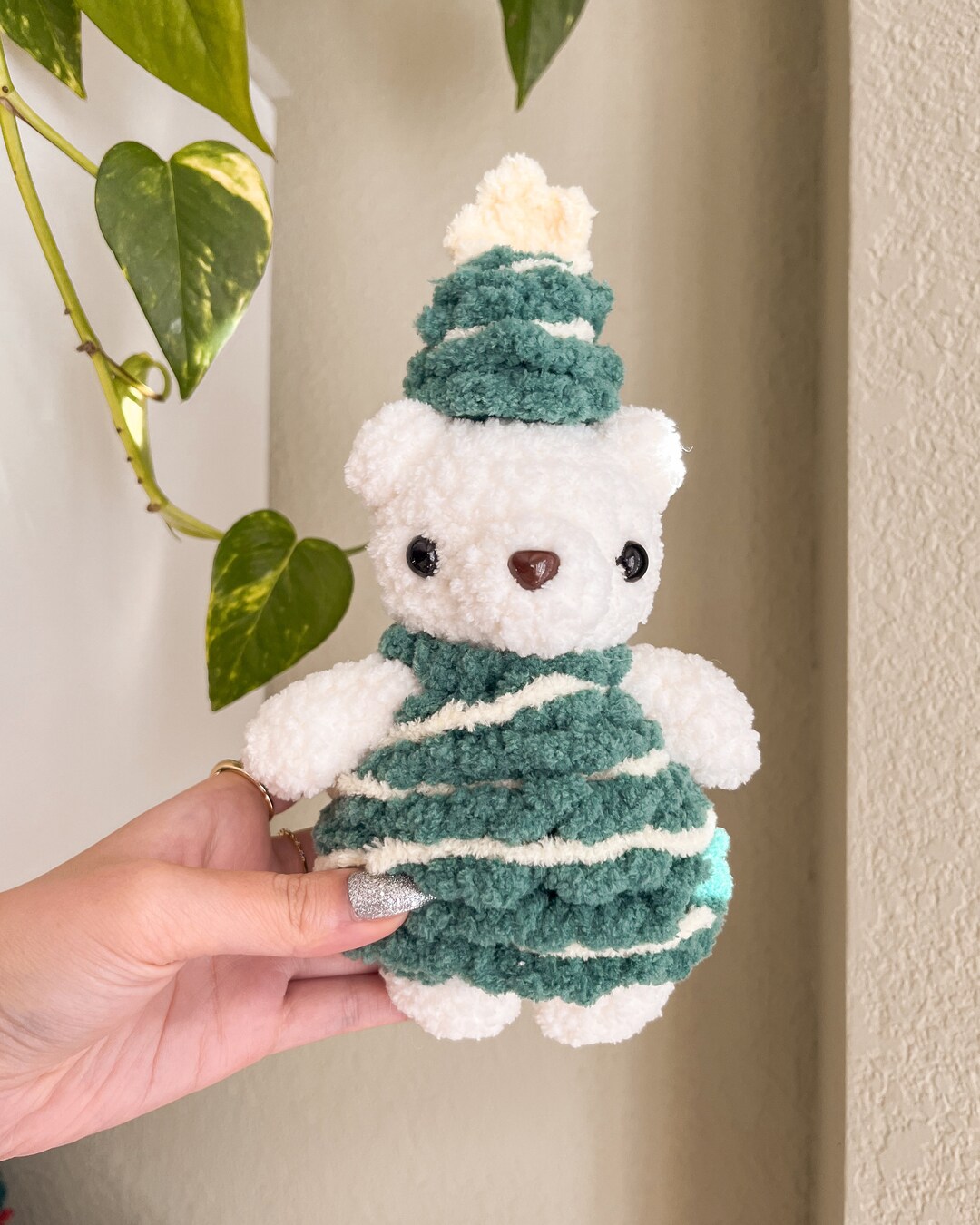 Fuzzy Christmas Tree Bear Crochet Plushie Amigurumi Stuffed Etsy Il 1080xN.5642136179 Dtuf
