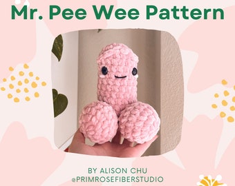 PATTERN ONLY for Mr. Pee Wee Crochet Amigurumi Plush