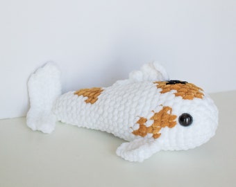 Golden Koi Fish Crochet Plushie Amigurumi Stuffed Animal