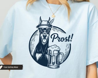 Oktoberfest Shirt Doberman Shirt Dog Face Shirt Octoberfest Vintage Pet Shirt Cheers Shirt Funny Beer Shirt Doberman Shirts